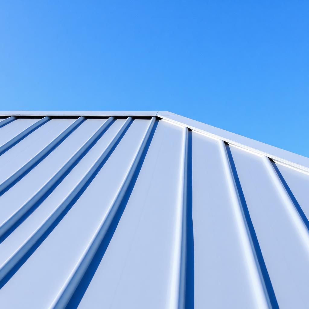 New standing seam metal roof on a coastal home
